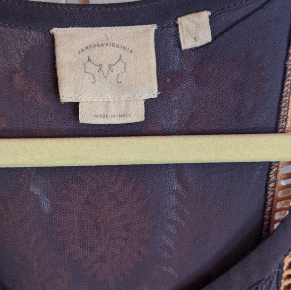 Vanessa Virginia sheer beaded embroidered top - Picture 3 of 3